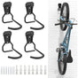4 Pack Bike Hooks, Iron Hanger Holders, Heavy Duty L-Shaped Storage Wall Mount, Practical Vertical Bicycle V1188-MS-227-1845