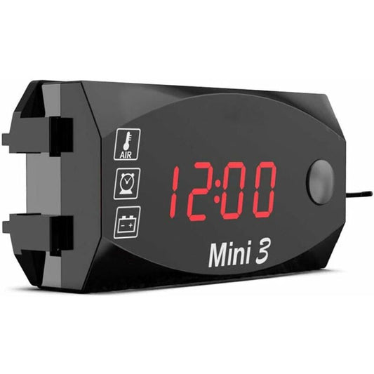 1Pc 12V Motorcycle Digital Clock Voltmeter Thermometer Motorcycle Refit Accessory 3 In 1 Electronic Meter For V1188-MS-227-1848