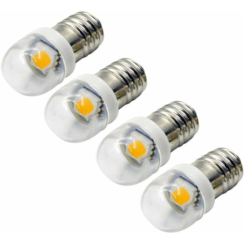 4 pcs 3V 0.2W E10 LED Bulb 5050 1Smd White 3000K LED Replacement Bulb Upgrade For Headlights Flashlights V1188-MS-227-1849