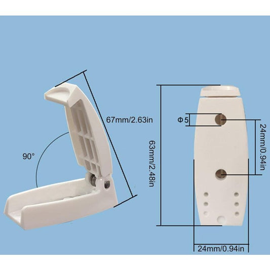 Rv Door Latch Holder Hook Storage For Rv Trailer, Durable Material And Simple Installation, Rv, Trailer, White V1188-MS-227-1851