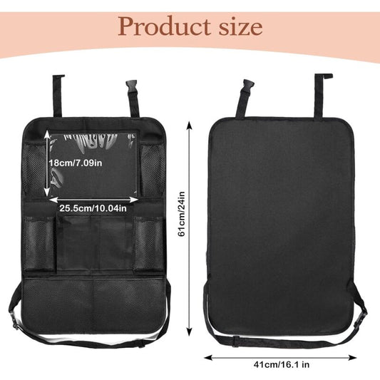 Car Organizer For Kids, Storage With 10 Pockets, Seat Protector For 9.7'' & 10.5'' Ipad Tablet, Organizer For V1188-MS-227-1855
