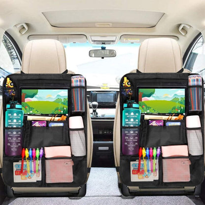 Car Organizer For Kids, Storage With 10 Pockets, Seat Protector For 9.7'' & 10.5'' Ipad Tablet, Organizer For V1188-MS-227-1855