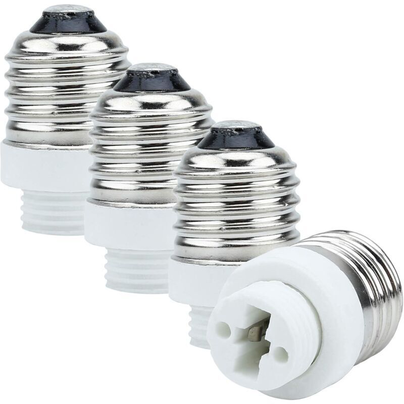 4X Lamp Socket Adapter E27 To G9 In White - 4 pcs Set Reformatting Converters For Lamp Sockets For V1188-MS-227-1858