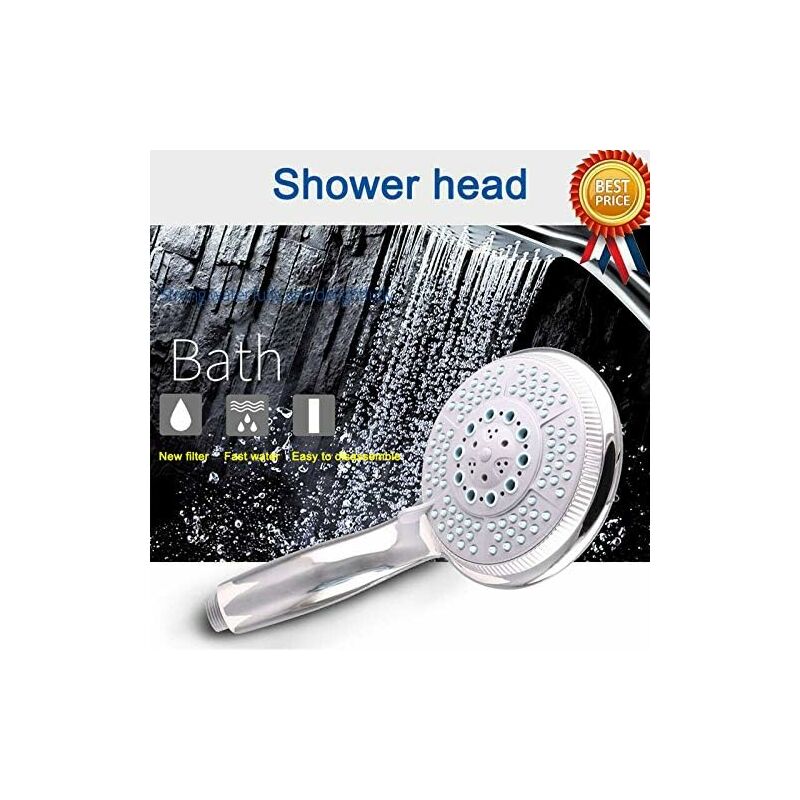 High Pressure Shower Head With 5 Adjustable Powerful Spray Modes, Universal Replacement Shower Head For V1188-MS-227-1859
