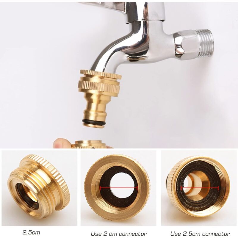 2-Way Y-Distributor With 3/4" Brass Quick Connect For Irrigation Tool Connection V1188-MS-227-1865