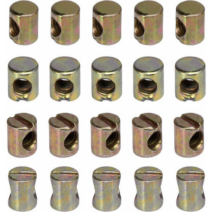 20 pcs M6 Slotted Nuts For Furniture Chairs Beds Cribs V1188-MS-227-1866