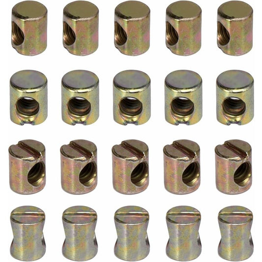 20 pcs M6 Slotted Nuts For Furniture Chairs Beds Cribs V1188-MS-227-1866