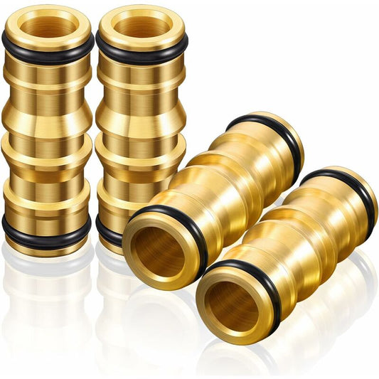 Garden Hose Connectors Double Male Hose Connectors Brass Hose Fittings For Garden Hose Faucet (4 Sets) V1188-MS-227-1868