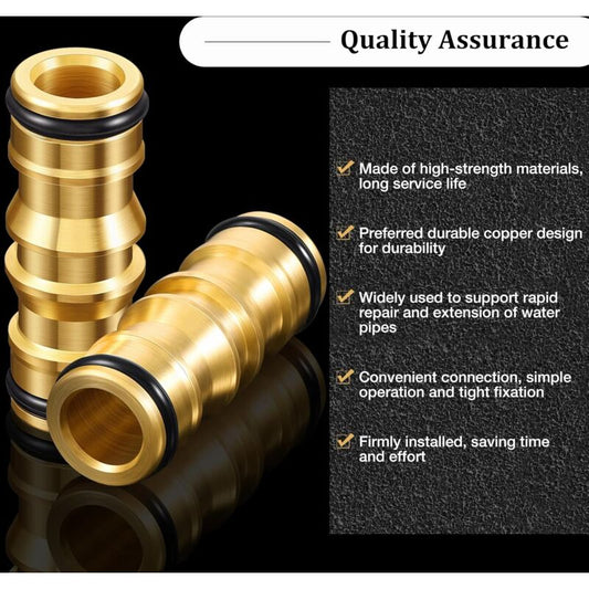 Garden Hose Connectors Double Male Hose Connectors Brass Hose Fittings For Garden Hose Faucet (4 Sets) V1188-MS-227-1868