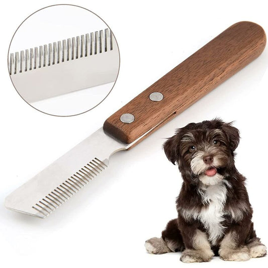 Right Handed Trimmer Knife Professional Dog Stripping Knife With Ergonomic Wooden Handle V1188-MS-227-1871
