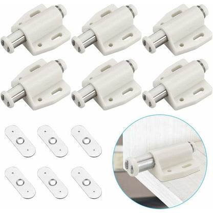 6 pcs Magnetic Push Catch Plastic Magnetic Catch Soft Close Magnetic Catch For Door Cabinet Drawer Sliding V1188-MS-227-1875