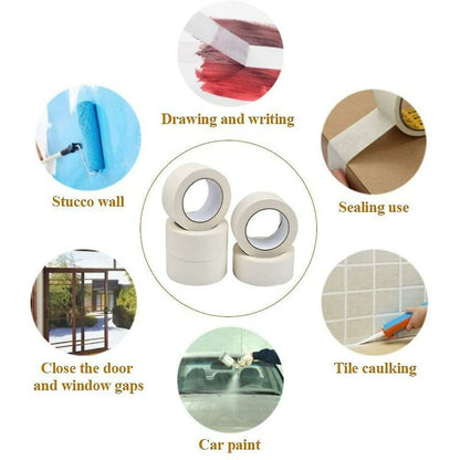 5 ROlls Masking Tape Adhesive Paint Masking Tape Multi-Purpose Strong Sticky Tape For Painting, Industry, V1188-MS-227-1877