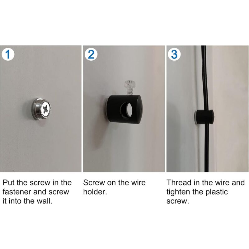Chandelier Lighting Hook, 6 pcs Hanging Lighting Hooks For Chandelier Ceiling Lights Cable (Black) V1188-MS-227-1883