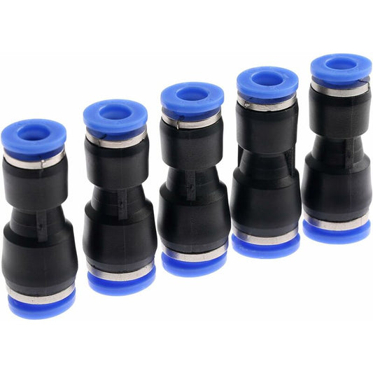 5 pcs Pneumatic Connectors Pneumatic Push In Straight Fittings Reducer Quick Release Fittings For Air Hose V1188-MS-227-1884