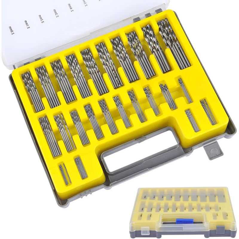 150 pcs Twist Drill Bits High Speed Steel Titanium Micro Drill Bit Set Tool 0.4Mm-3.2Mm For Wood, Metal, V1188-MS-227-1888