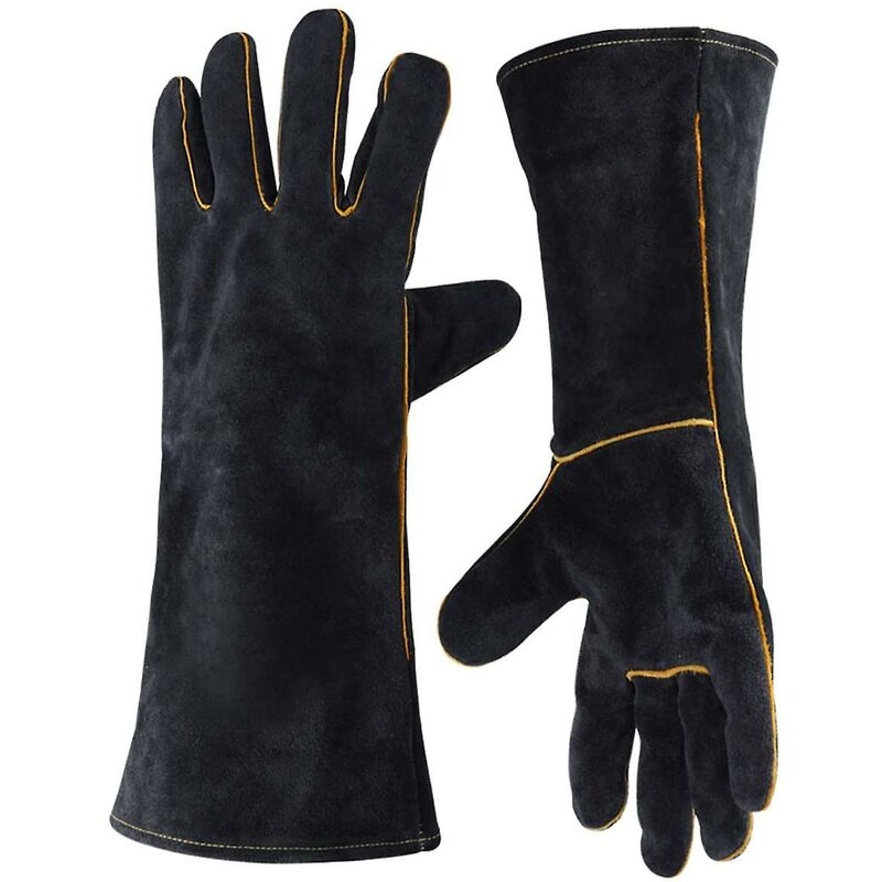 Leather Welding Gloves 932 degrees F High Temperature Work Gloves For Welding Bbq Kitchen Baking Oven V1188-MS-227-1896