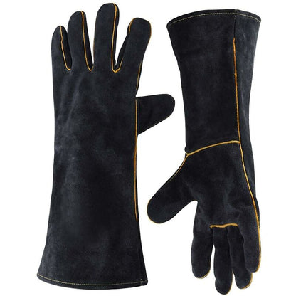 Leather Welding Gloves 932 degrees F High Temperature Work Gloves For Welding Bbq Kitchen Baking Oven V1188-MS-227-1896