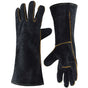 Leather Welding Gloves 932 degrees F High Temperature Work Gloves For Welding Bbq Kitchen Baking Oven V1188-MS-227-1896