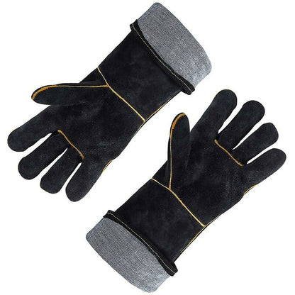 Leather Welding Gloves 932 degrees F High Temperature Work Gloves For Welding Bbq Kitchen Baking Oven V1188-MS-227-1896