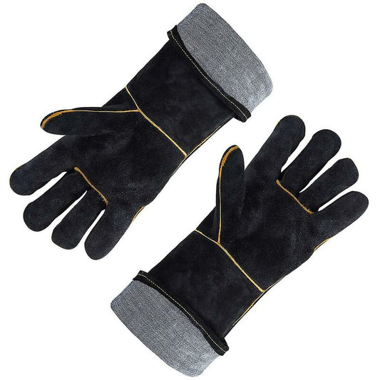 Leather Welding Gloves 932 degrees F High Temperature Work Gloves For Welding Bbq Kitchen Baking Oven V1188-MS-227-1896