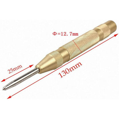 5" Automatic Center Punch Stainless Steel With Adjustable Stroke, Determines Drilling Position For Steel, V1188-MS-227-1898