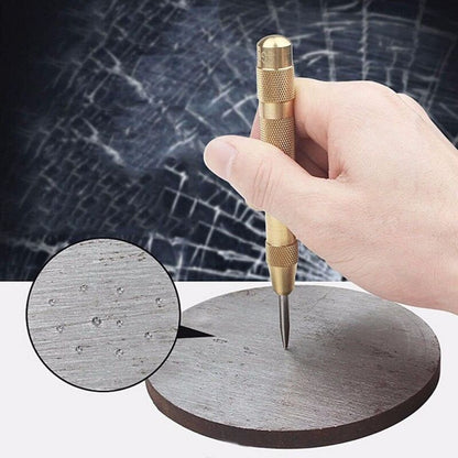 5" Automatic Center Punch Stainless Steel With Adjustable Stroke, Determines Drilling Position For Steel, V1188-MS-227-1898