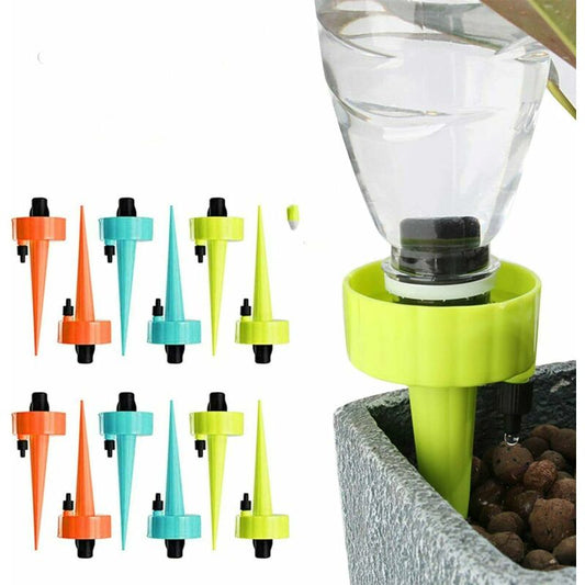 12 pcs Adjustable Irrigation Drip Irrigation Kits Automatic Drip Irrigation Plant Vacation With Control Valve V1188-MS-227-1900