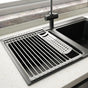 Stainless Steel Kitchen Dish Drainer Rack Foldable And Removable Stainless Steel ROller Drying Rack For Sink V1188-MS-227-1905
