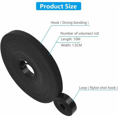 Cable Tie, 10Mx1.5Cm Wide Garden Plant Ties Reusable Fixing Tape, For Climbing Plants, Easy To Cut Cable V1188-MS-227-1906