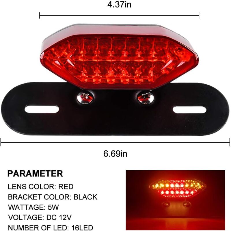 20 LED Motorcycle Tail Light Integrated Motorcycle LED Brake Light & Turn Signal Light Motorcycle LED Driving V1188-MS-227-1916