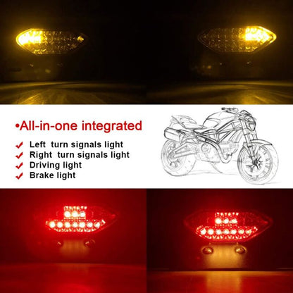 20 LED Motorcycle Tail Light Integrated Motorcycle LED Brake Light & Turn Signal Light Motorcycle LED Driving V1188-MS-227-1916