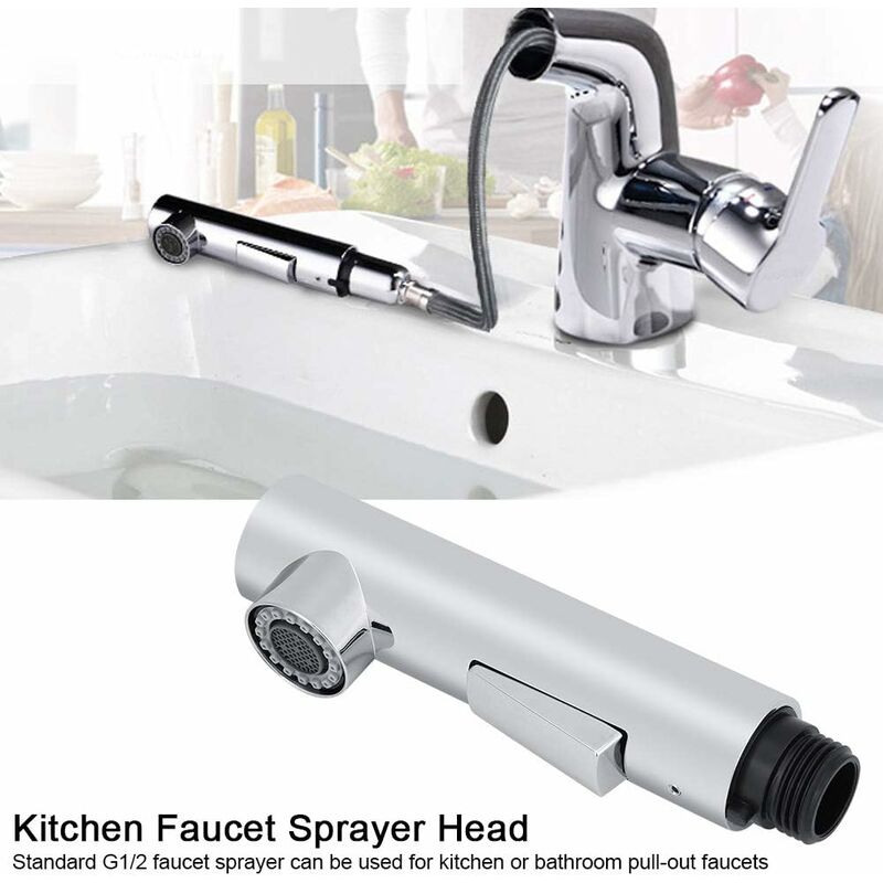 Pull-Out Sprayer Faucet Replacement Accessory 2 Spray Settings For Kitchen Sink V1188-MS-227-1924