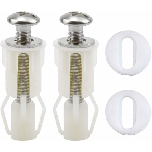 Toilet Seat Fixing,2 pcs Toilet Seat Screws Expanding Rubber Nuts Universal Toilet Seat Fittings Toilet Lid V1188-MS-227-1930
