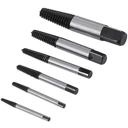 6 pcs Steel Broken Screw Extractors, Studs, DAmaged Broken Bolts 4Mm-22Mm V1188-MS-227-1932