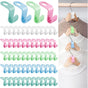 64 Pieces Hanger Hooks Plastic Hanger Connector Closet Hanger Connection Hook Perfect For Space Saving V1188-MS-227-1939