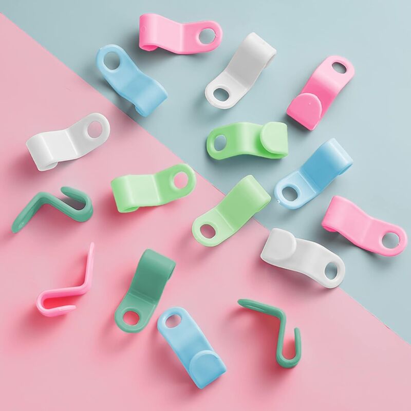 64 Pieces Hanger Hooks Plastic Hanger Connector Closet Hanger Connection Hook Perfect For Space Saving V1188-MS-227-1939
