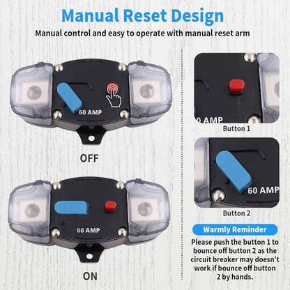 Car Fuse Holder 12V-48V Audio Fuse Protection System For Car, Rv, Boat (300A) V1188-MS-227-1950