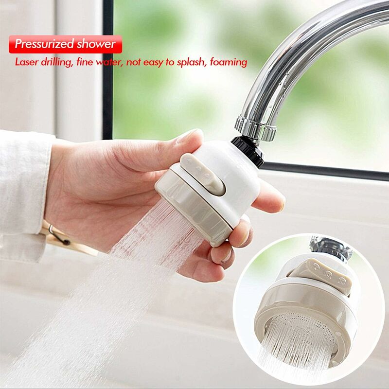 2 Pack Kitchen Faucet Aerator, Water Saving Faucet Aerator, 360 ROtation, Splash-Proof Faucet Nozzle With V1188-MS-227-1951