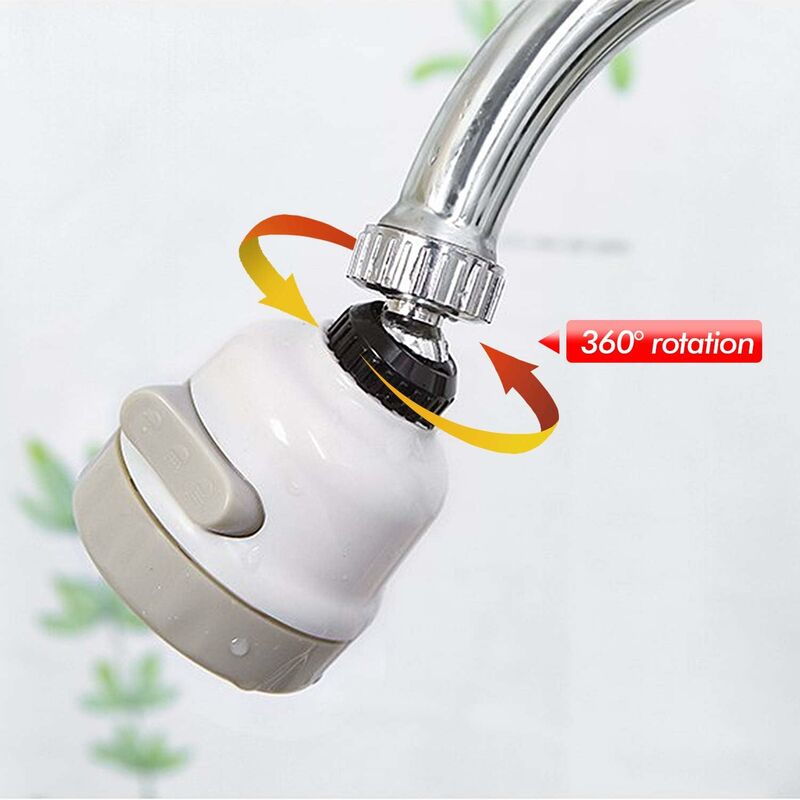 2 Pack Kitchen Faucet Aerator, Water Saving Faucet Aerator, 360 ROtation, Splash-Proof Faucet Nozzle With V1188-MS-227-1951