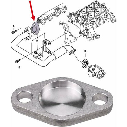 Valve Blanking Plate Egr Valve Blanking Block Plates Stainless Steel Kit With Gasket For E53 E38 E39 E46 X5 V1188-MS-227-1952