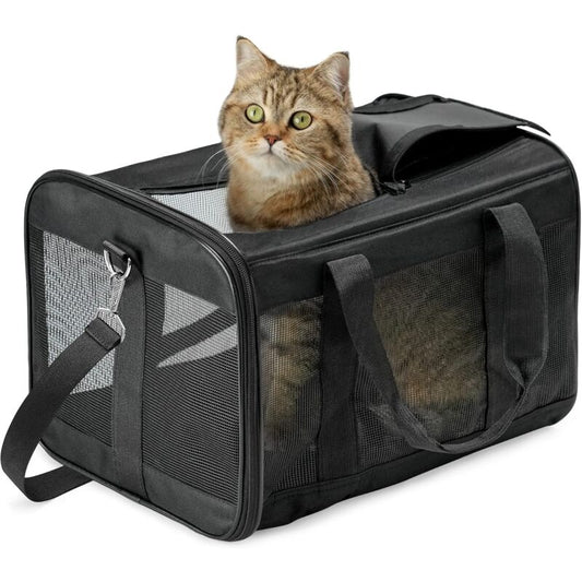 Cat Carrier Bag/Dog Carrier Bag For Cats, Small Dogs, Kittens Or Puppies, Soft And Foldable With Wool Mat For V1188-MS-227-1966