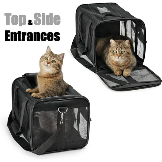 Cat Carrier Bag/Dog Carrier Bag For Cats, Small Dogs, Kittens Or Puppies, Soft And Foldable With Wool Mat For V1188-MS-227-1966