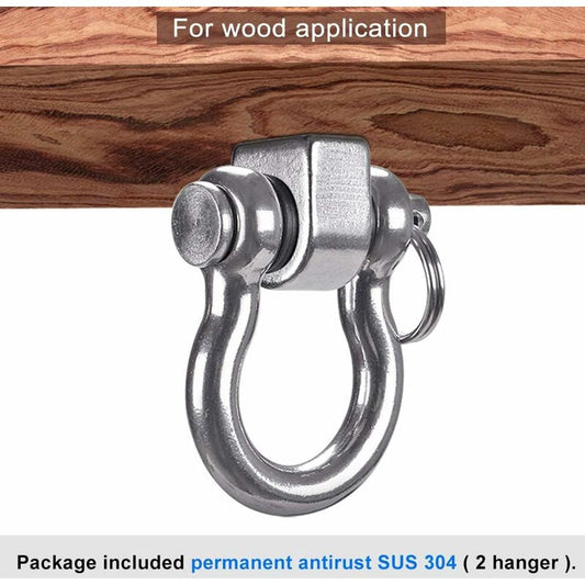 2 pcs 304 Stainless Steel Ceiling Hook, Suspension Trainer Hanging Kit For Hanging Chair, Hanging Lamp, V1188-MS-227-1967