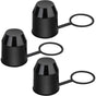 3 pcs Set Protective Caps For Trailer Hitch. Plastic - With Safety Ring - Weatherproof And Car Wash Resistant. V1188-MS-227-1970