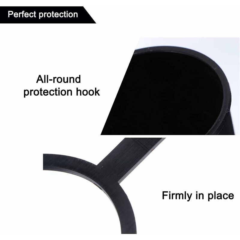 3 pcs Set Protective Caps For Trailer Hitch. Plastic - With Safety Ring - Weatherproof And Car Wash Resistant. V1188-MS-227-1970