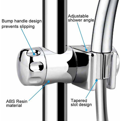 Replaceable Handheld Shower Holder, Shower Head Holder, Adjustable Bathroom Shower Clamp Fit 25Mm Shower Bar, V1188-MS-227-1971