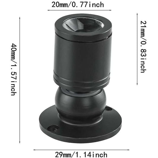10 X LED Mini Recessed Spotlights, 1Wled Mini Spotlight, With Driver, 100-265V [Energy Class A+] (Black, Cool V1188-MS-227-1973