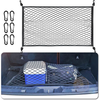 Car Trunk Storage Net Size 8060Cm Luggage Storage Net Storage Net With 6 Carabiners 4 Hooks Elastic V1188-MS-227-1977