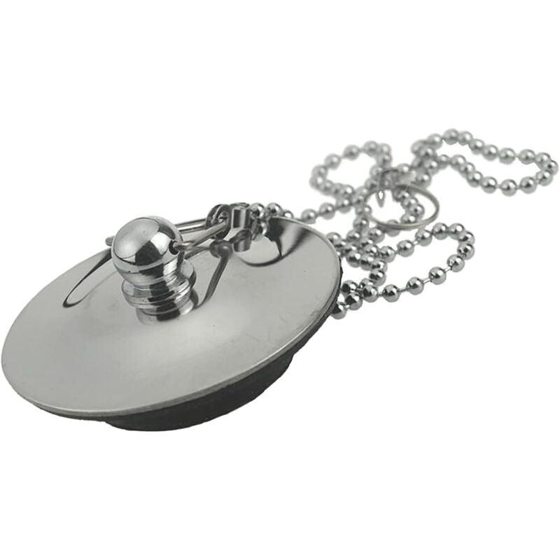 Sink Plug With Chain Rustproof Bathtub Stopper Drain Plug With Rubber Ring Bathtub Drain Cover Plug For Sink V1188-MS-227-1979