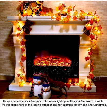 Fall Garland, Fall Decoration, 30 Light Strings, Fall Leaf Garland, Halloween Christmas Decoration, V1188-MS-227-1989